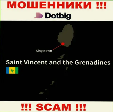 ДотБиг Ком имеют офшорную регистрацию: Kingstown, St. Vincent and the Grenadines - будьте осторожны, жулики