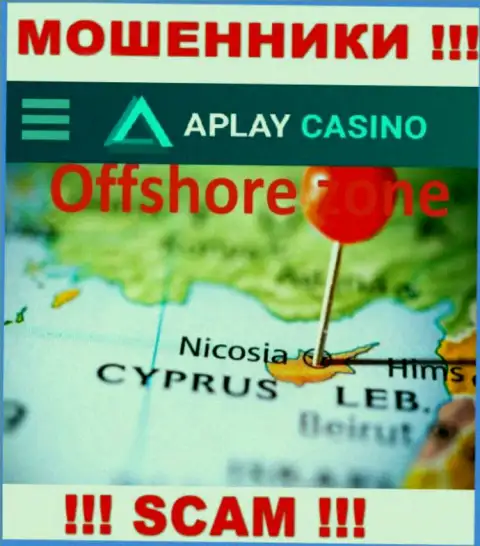 Базируясь в офшорной зоне, на территории Кипр, APlayCasino спокойно кидают своих клиентов