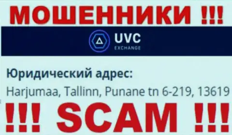 ЮВС Эксчендж - это мошенническая компания, которая зарегистрирована в оффшоре по адресу: Harjumaa, Tallinn, Punane tn 6-219, 13619