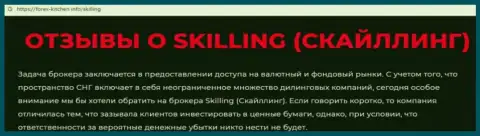 Skilling Com - это компания, сотрудничество с которой доставляет только лишь убытки (обзор мошеннических комбинаций)