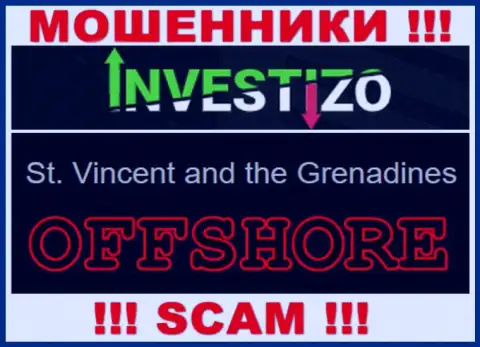 Т.к. Investizo находятся на территории St. Vincent and the Grenadines, прикарманенные вложенные деньги от них не забрать