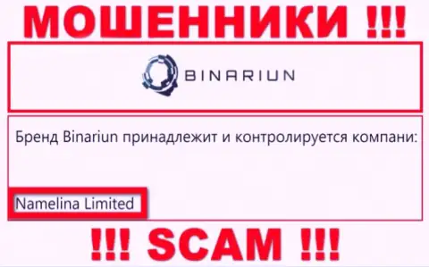Вы не сумеете сберечь свои вложенные деньги взаимодействуя с организацией Binariun Net, даже в том случае если у них есть юр. лицо Namelina Limited