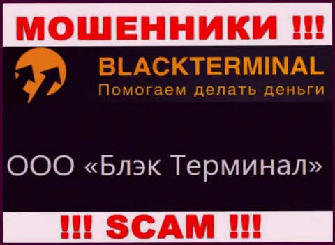 На официальном информационном сервисе BlackTerminal отмечено, что юр лицо конторы - ООО Блэк Терминал