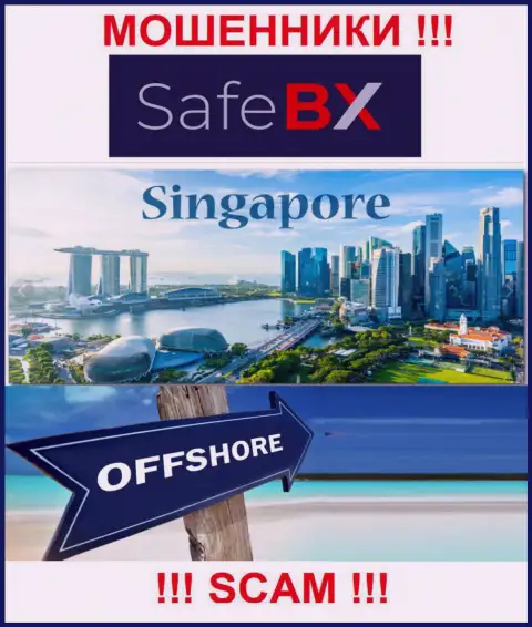 Singapore - офшорное место регистрации мошенников Safe BX, приведенное на их сайте