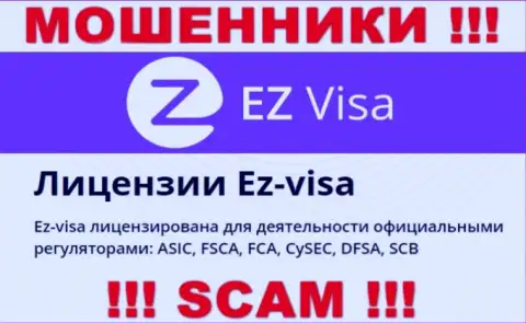 Мошенническая организация EZVisa контролируется кидалами - FSCA
