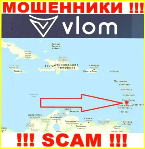 Компания Vlom Com - это мошенники, пустили корни на территории Saint Vincent and the Grenadines, а это оффшорная зона