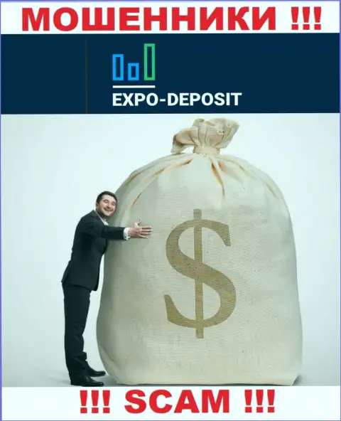 Невозможно забрать финансовые активы с брокерской организации Expo-Depo, так что ни копеечки дополнительно заводить не надо