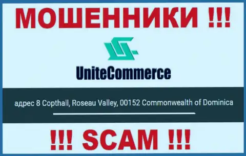 8 Copthall, Roseau Valley, 00152 Commonwealth of Dominica - это офшорный официальный адрес Инффеабле Групп ЛТД, расположенный на сайте данных мошенников