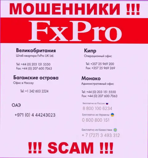 Будьте осторожны, вас могут обмануть мошенники из компании ФхПро Групп Лимитед, которые звонят с различных номеров телефонов