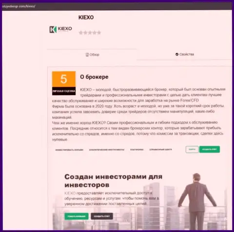 Данные о условиях торговли форекс организации Kiexo Com на веб-сервисе OtzyvDengi Com