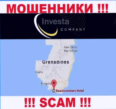 С internet мошенником Investa Limited нельзя сотрудничать, ведь они зарегистрированы в офшорной зоне: St. Vincent and the Grenadines
