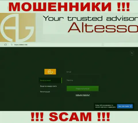Вид официального информационного сервиса противозаконно действующей компании Ал Тессо