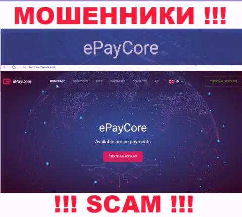 E Pay Core через свой веб-сервис отлавливает наивных людей в свои сети