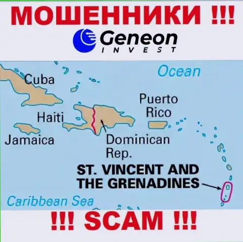 GeneonInvest пустили свои корни на территории - St. Vincent and the Grenadines, остерегайтесь работы с ними