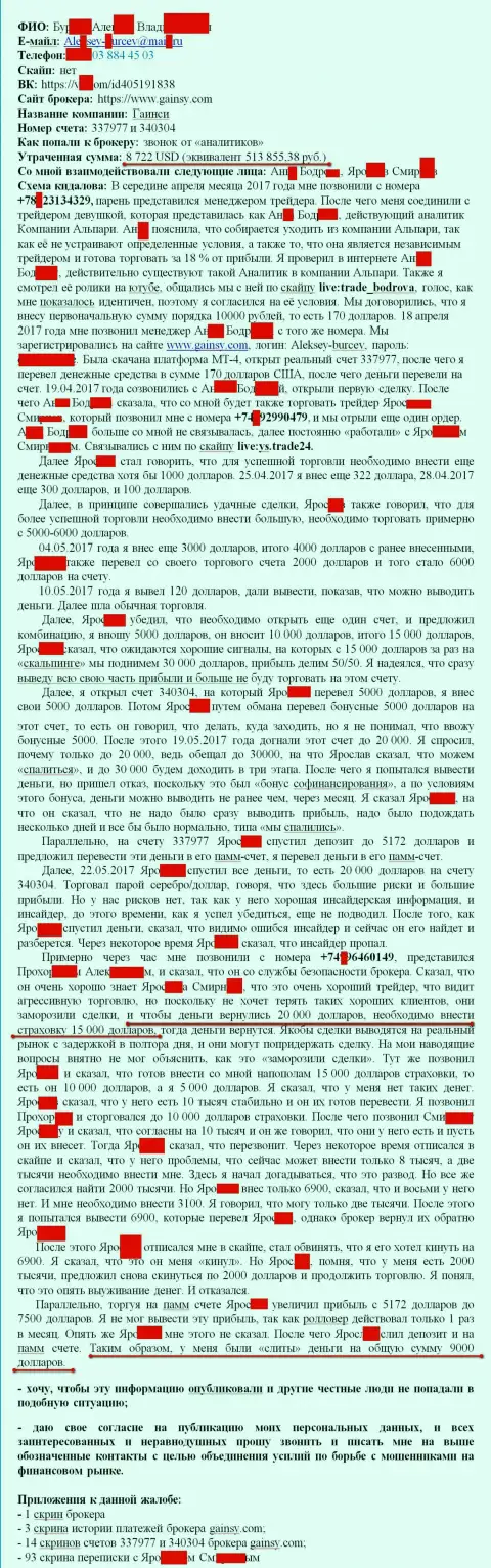 Ганси Форекс - МОШЕННИКИ !!! Обманули еще одного клиента на 15000 российских рублей